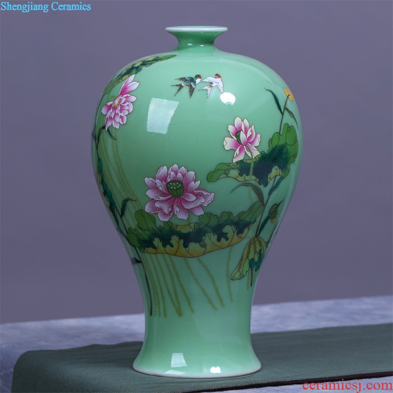 Jingdezhen ceramics vase Wang Yunxi hand painted blue and white porcelain example of nostalgia Contemporary sitting room handicraft furnishing articles