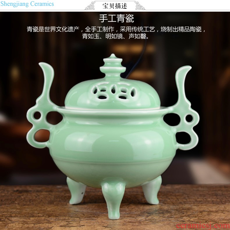 Jingdezhen european-style light piggy bank vase furnishing articles of luxury living room simulation flower flower arranging dried flowers ceramic home decorations