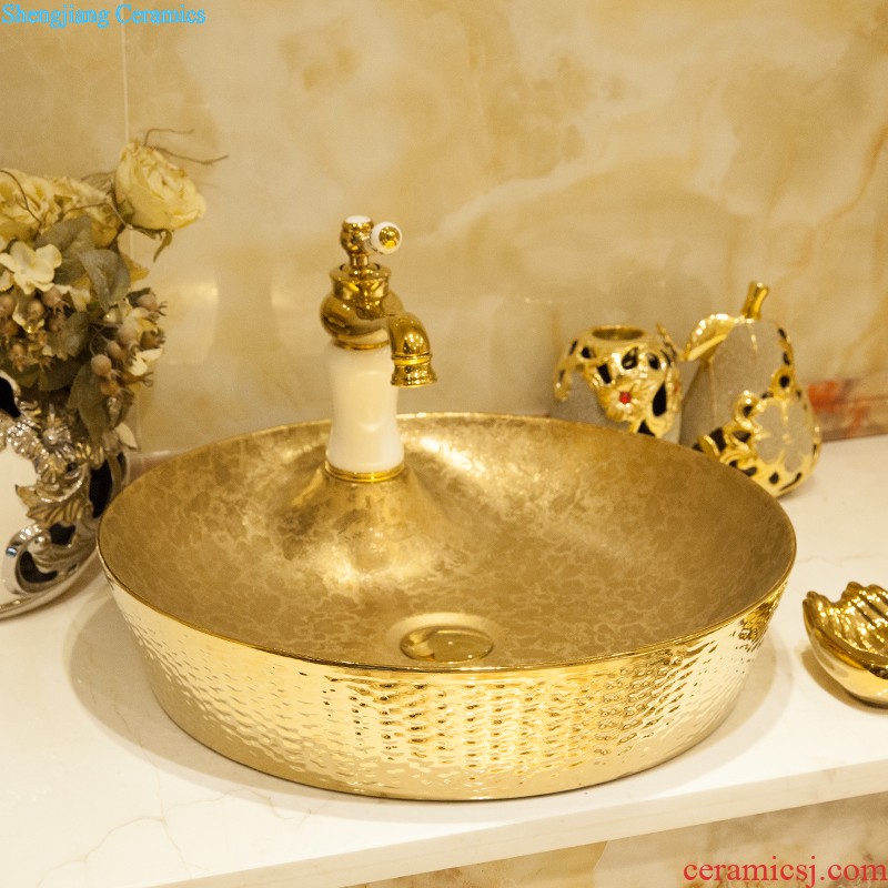 Koh larn, qi column basin sink lavatory pillar type ceramic floor yuanyang LZ1148 sink play