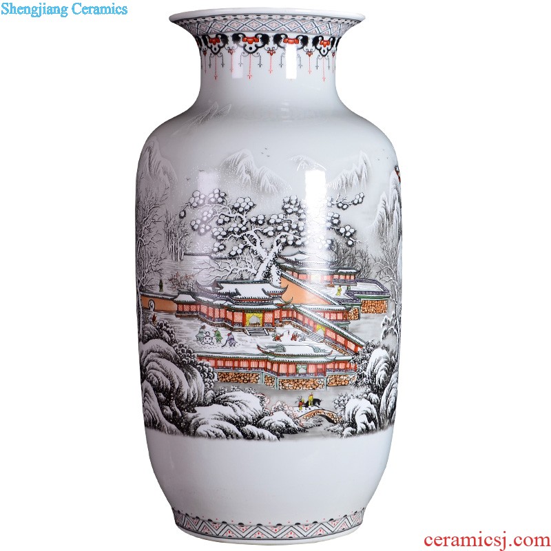 Jingdezhen ceramics hand carved vase li bai will be Chinese style porch decoration crafts are sitting room into the wine