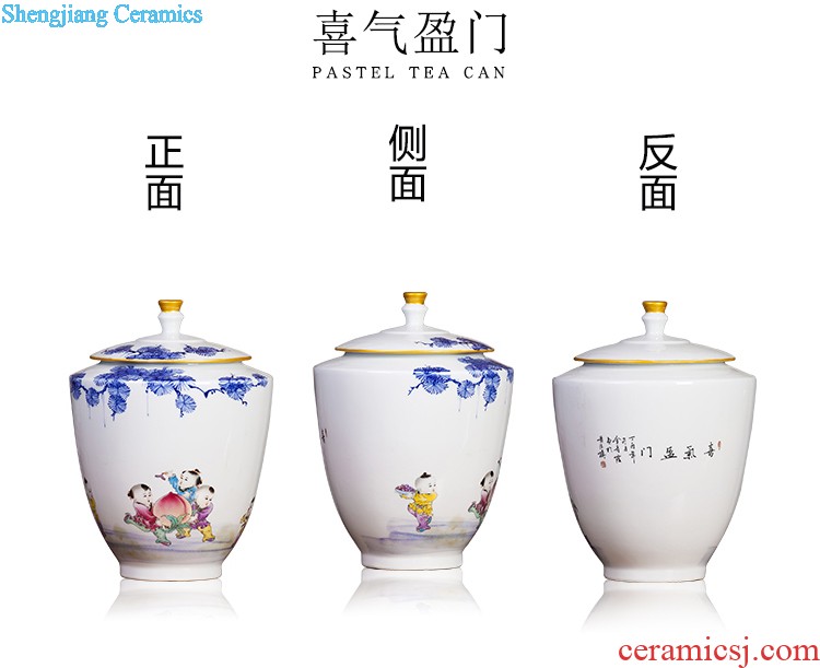 Jingdezhen ceramics kiln vase archaize creative Chinese style household adornment handicraft furnishing articles cb131 sitting room