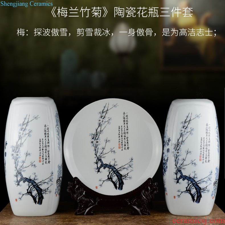 Jingdezhen ceramic vase furnishing articles dry flower arranging flowers large landing household adornment of contemporary sitting room simulation flower suits