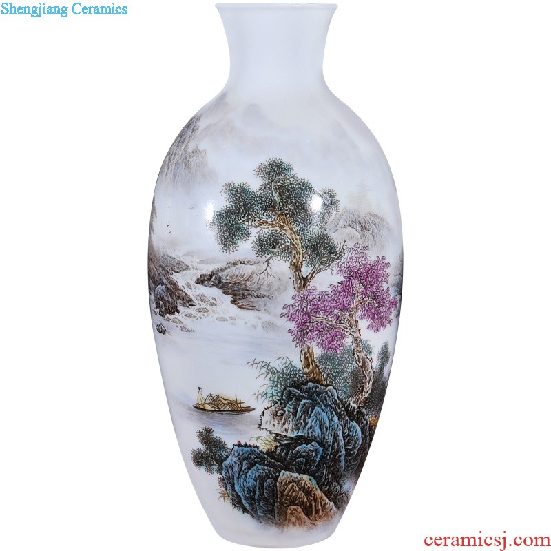 Jingdezhen ceramics antique blue and white vase in a zen place to live in the sitting room porch rich ancient frame ornaments