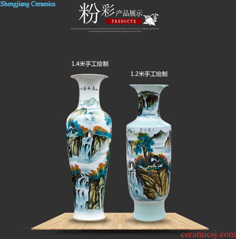 Jingdezhen ceramics hand-painted blue and white porcelain has a long history of large vases, sitting room adornment is placed for the opening gifts