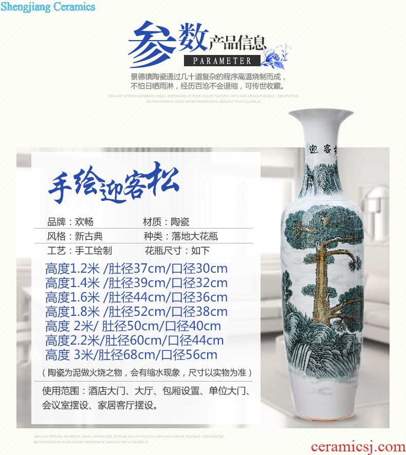 Jingdezhen ceramics qing Ming vase painting of large sitting room the door of the hotel handicraft furnishing articles ornaments