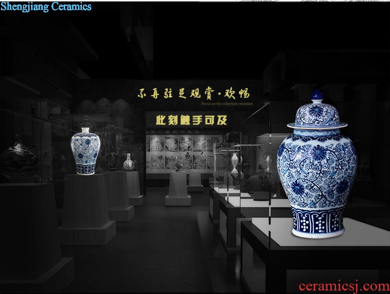 Jingdezhen ceramics noctilucent floret bottle of flower arranging contemporary and contracted household act the role ofing is tasted table sitting room adornment is placed