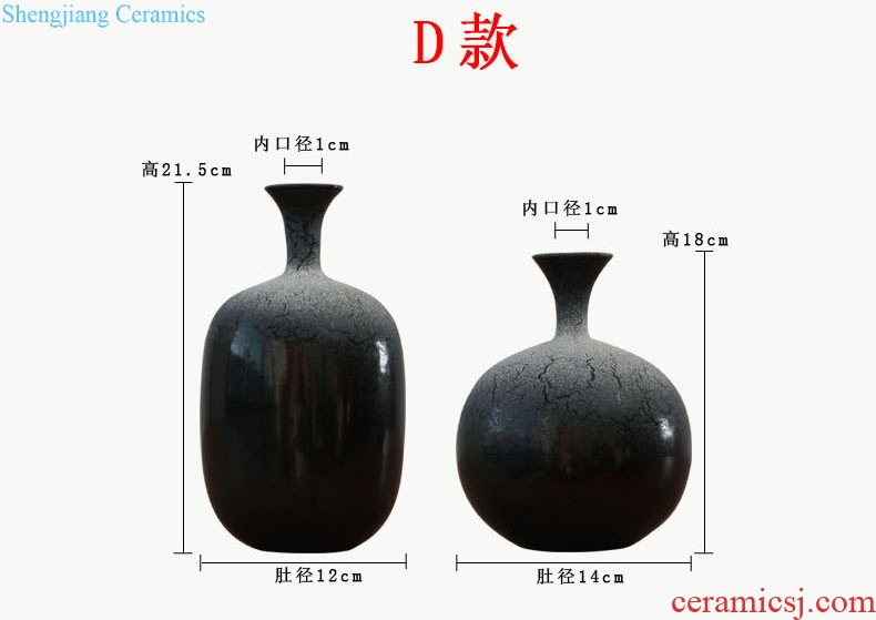 Rain tong home | jingdezhen ceramics kiln to manually change the mysterious style flower furnishing articles of modern Chinese style home