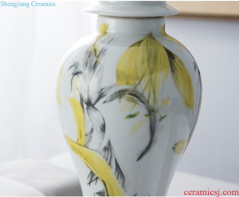 North European contemporary and contracted ceramic vase origami dried flowers flower arrangement sitting room small and pure and fresh home furnishing articles