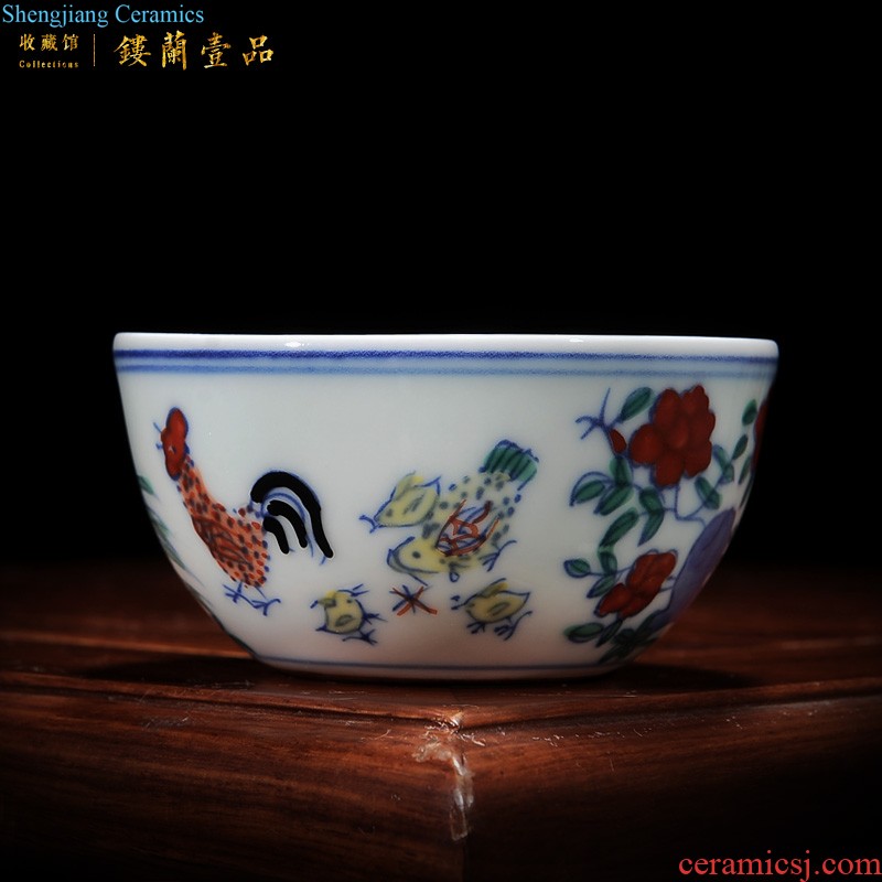 Jingdezhen ceramics antique bound branch lotus tea canister to new Chinese style household adornment rich ancient frame furnishing articles sitting room