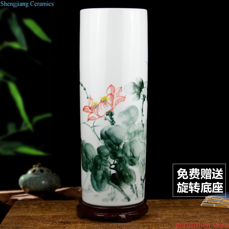 Jingdezhen ceramic general pot of modern American golden vase flower arrangement sitting room luxury household soft adornment is placed