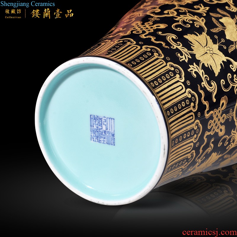 Jingdezhen imperial kiln chinaware imitation qianlong enamel paint around flowers sweet grain double ears and sitting room collection furnishing articles