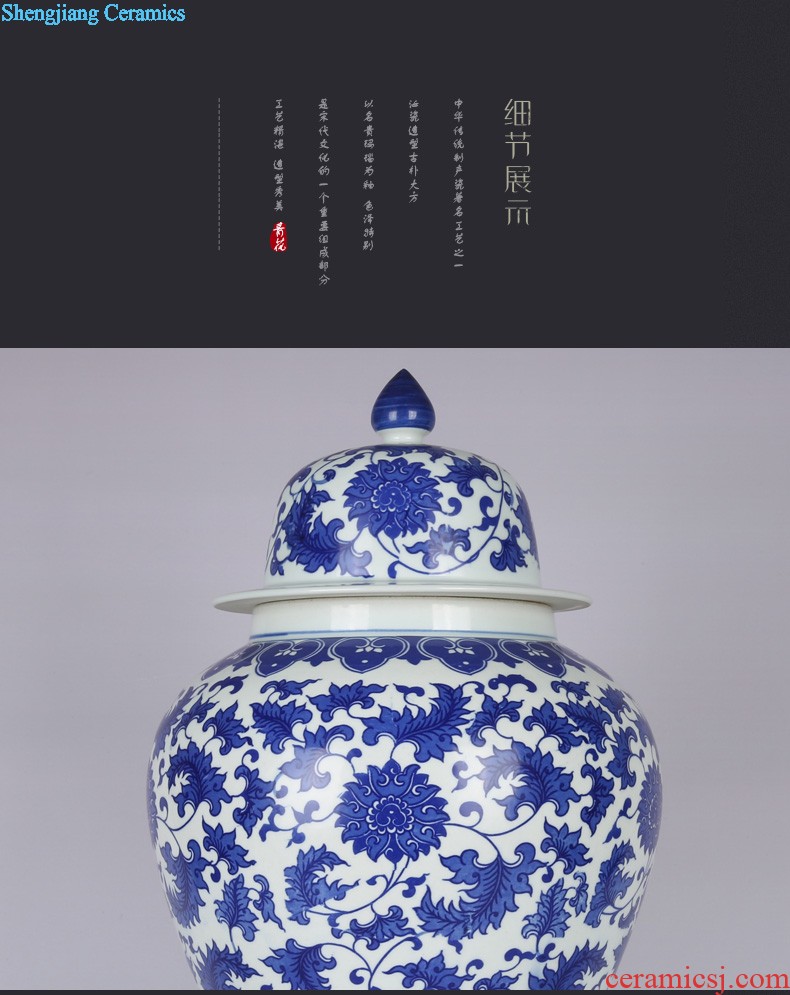 Of 331 hand-painted porcelain jingdezhen ceramics storage barrel ricer box 20 jins 40 catty cylinder altar pickles pickled meat tank of water