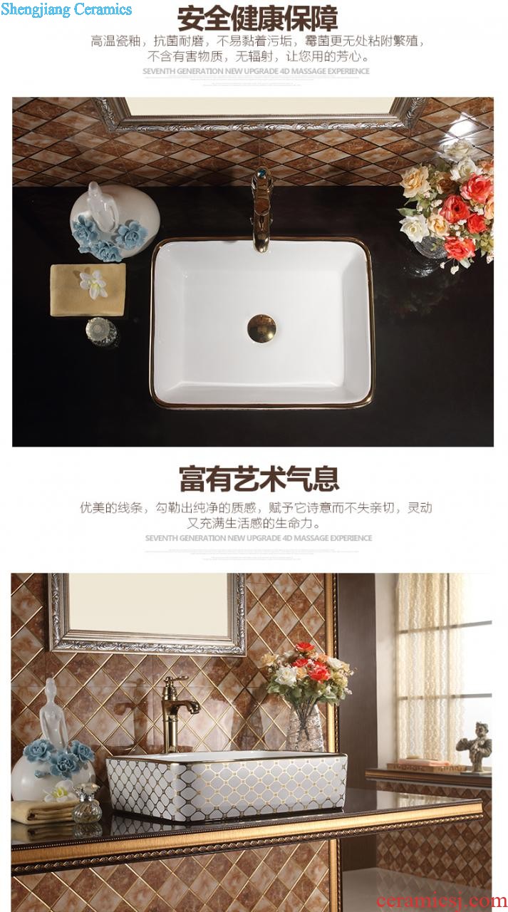 Koh larn case has contracted ceramic toilet lavabo art on the stage basin bathroom basin basin all blue snowflake glaze