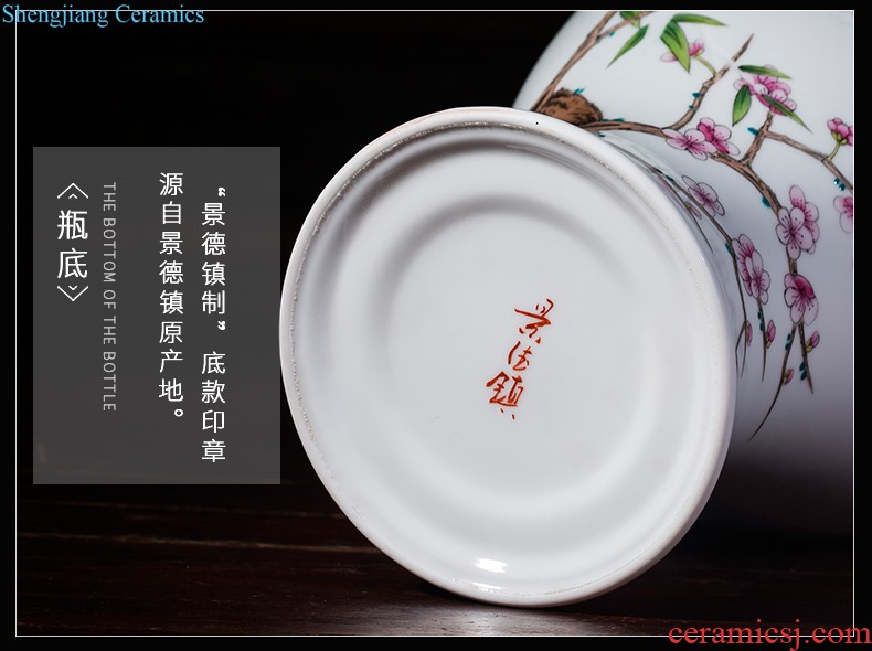 Jingdezhen hand-painted ceramics caddy tea, green tea tieguanyin tea pot seal pot lotus home trumpet