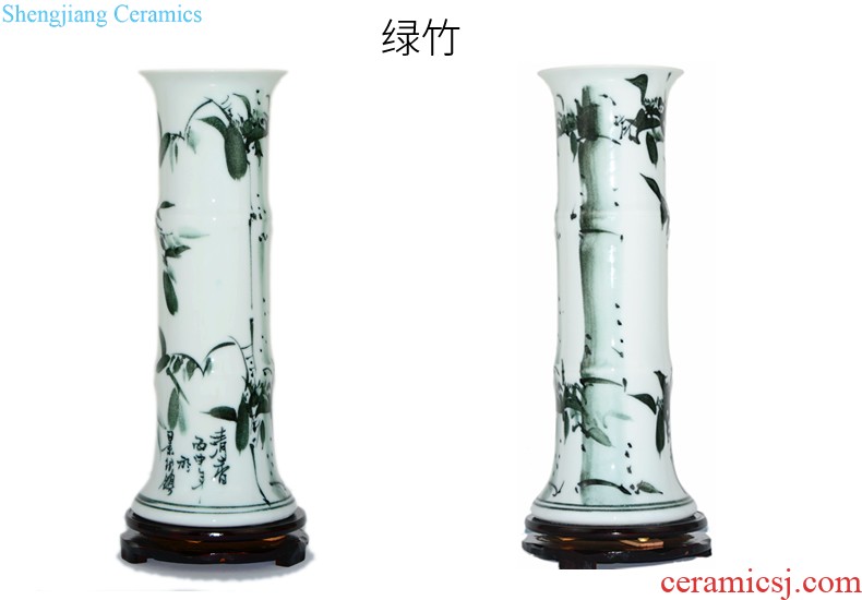 Jingdezhen ceramic blue and white porcelain vase furnishing articles sitting room of Chinese style restoring ancient ways is the dried flower arrangement home home decoration