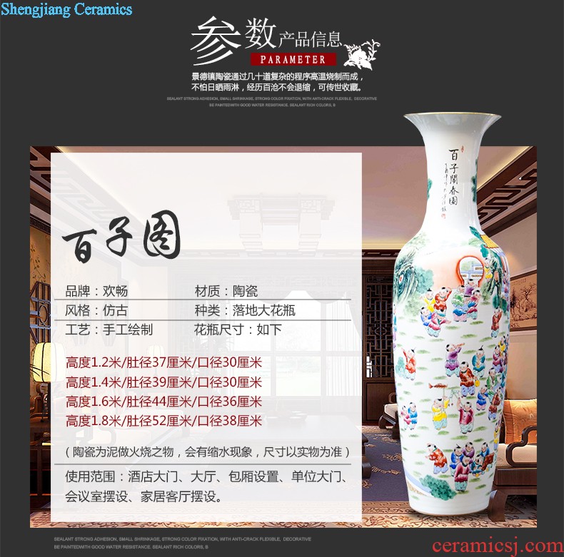 Jingdezhen ceramics hand-painted scenery of blue and white porcelain vase archaize sitting room ark adornment of Chinese style household furnishing articles