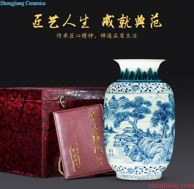 Ceramic film green hollow vase European modern furnishing articles household act the role ofing is tasted sitting room adornment handicraft decoration hc - 075