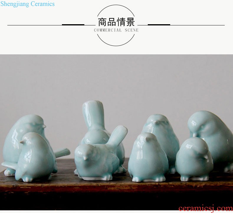 Rain tong home | jingdezhen creative shadow celadon handmade porcelain live sheep household adornment ornament porcelain decoration space