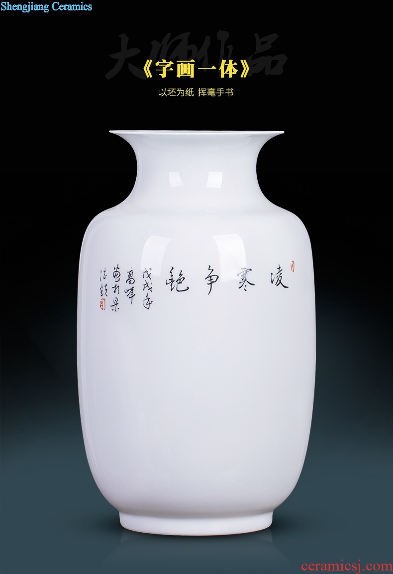 Cb72 jingdezhen ceramics vase furnishing articles mountains xiuse three-piece home sitting room adornment handicraft arranging flowers