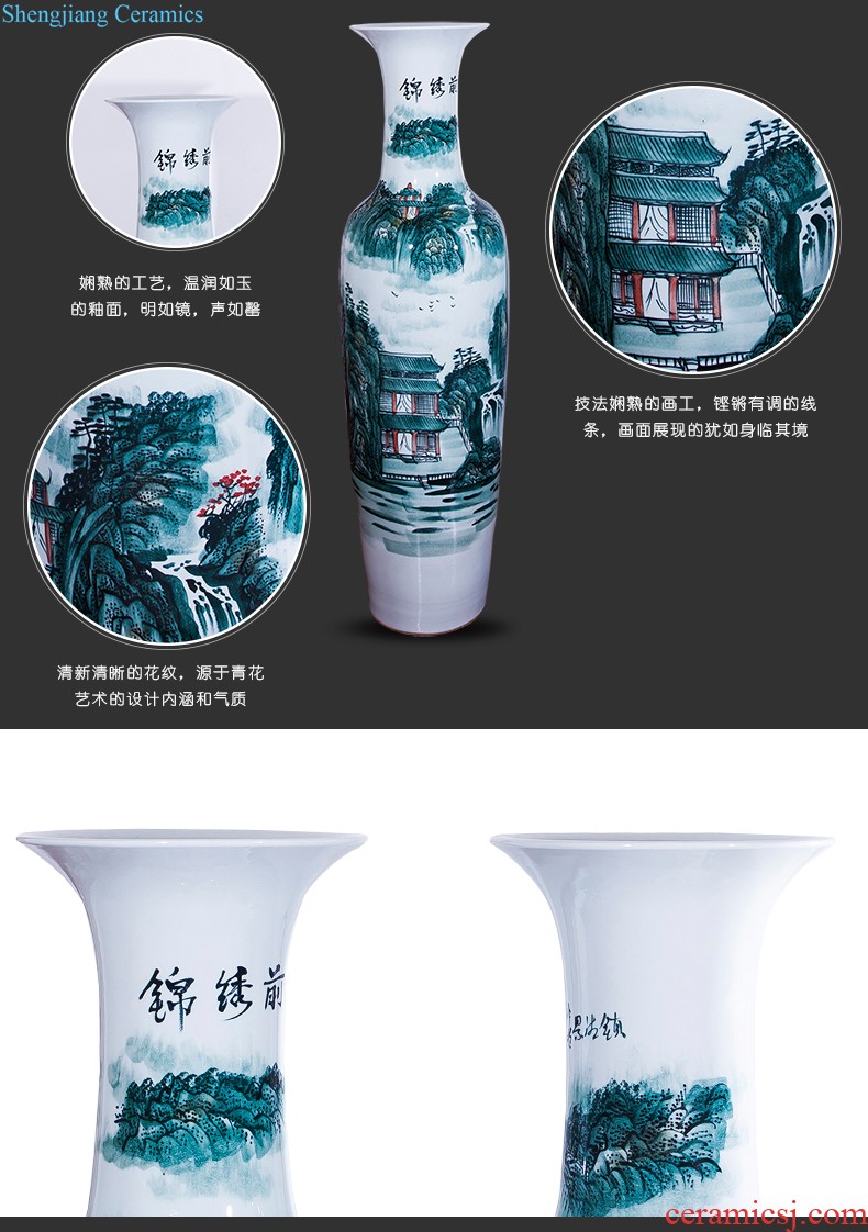 Sharply jingdezhen ceramics glaze of large vases, flower arranging furnishing articles sitting room porch decoration of Chinese style household is high