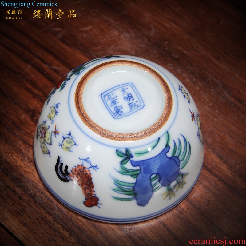 Jingdezhen ceramics antique bound branch lotus tea canister to new Chinese style household adornment rich ancient frame furnishing articles sitting room