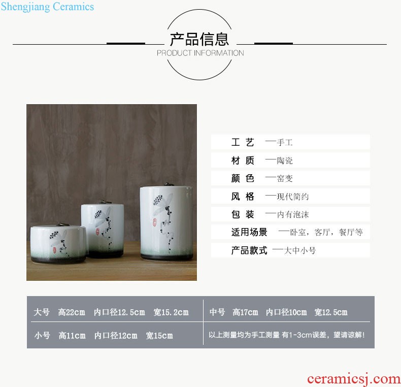 The rain tong home | jingdezhen Chinese zen furnishing articles The sitting room porch decoration ceramic blue round ceramic pot