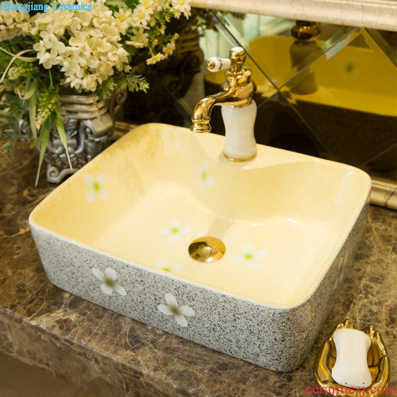 Koh larn neat square stage basin sink ceramic lavatory art to toilet stage basin of the basin that wash a face carved lobule