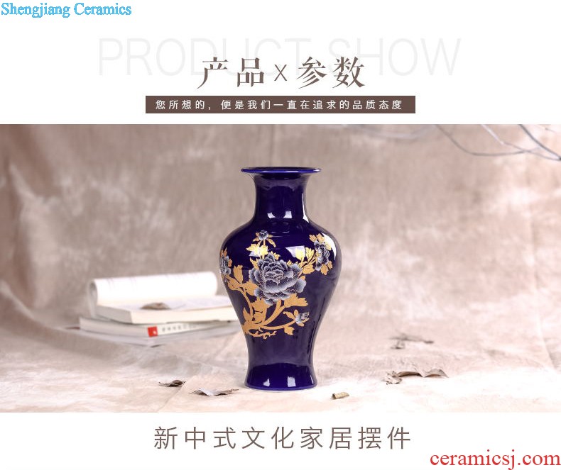 Jingdezhen ceramics designer galloping brush pot furnishing articles retro creative home sitting room adornment desktop decoration