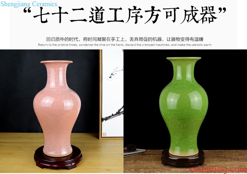 Jingdezhen ceramics longquan celadon vase furnishing articles home creative fashion handicrafts gourd sitting room adornment