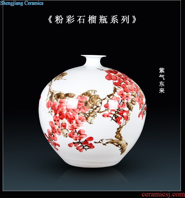 General d139 jingdezhen ceramic flat peach will pot vase storage barrel caddy sitting room adornment is placed