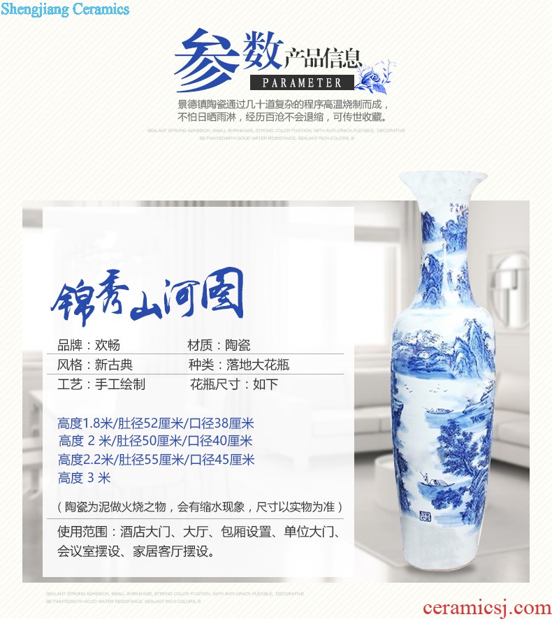 Ch - y1 jingdezhen ceramics of large blue and white porcelain vase landscape splendid sunvo sitting room adornment is placed