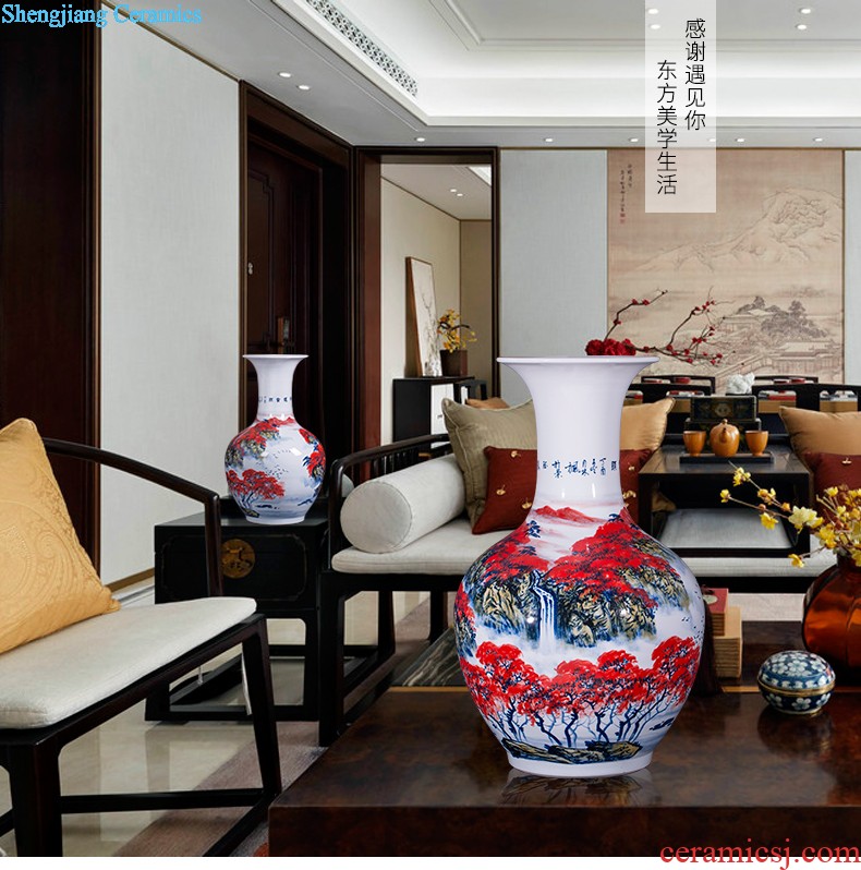 Antique porcelain qianlong pastel spring of the four seasons with vase home sitting room adornment is placed process of jingdezhen ceramics