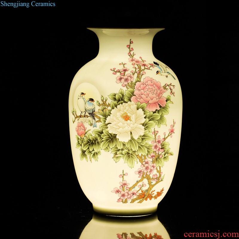 Jingdezhen ceramics white eggshell creative floret bottle sitting room adornment hydroponic flower arrangement furnishing articles of modern art