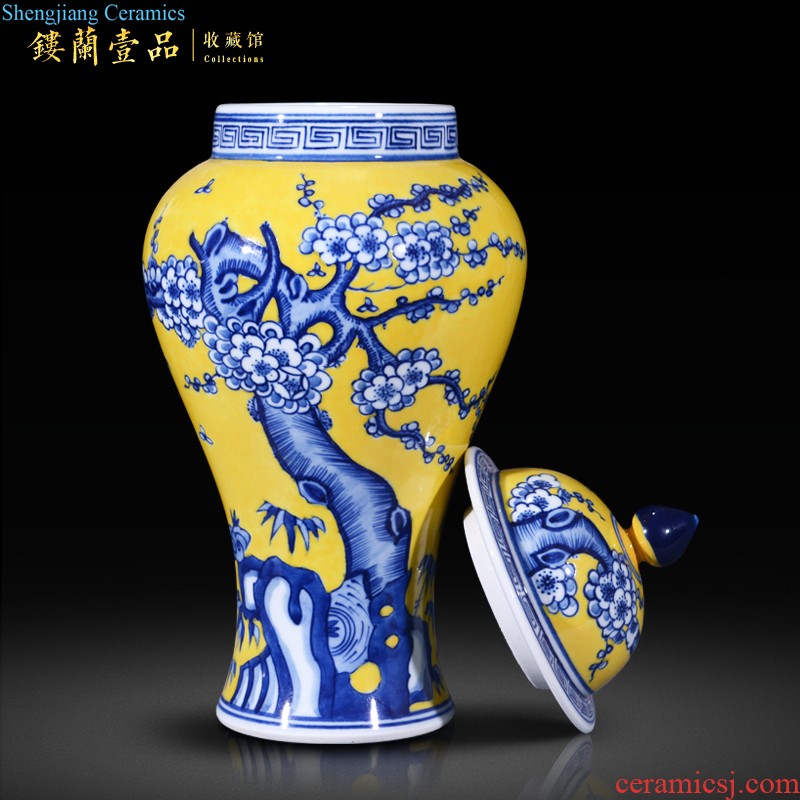 Jingdezhen ceramics imitation qing qianlong blue-and-white youligong longfeng gall bladder new Chinese style household collect flower arranging furnishing articles