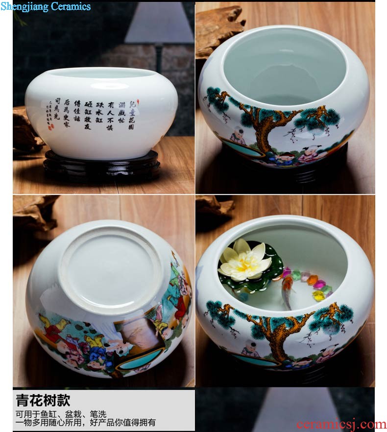 Cb123 jingdezhen ceramics floret bottle of flower arrangement sitting room of contemporary and contracted household adornment lucky bamboo furnishing articles