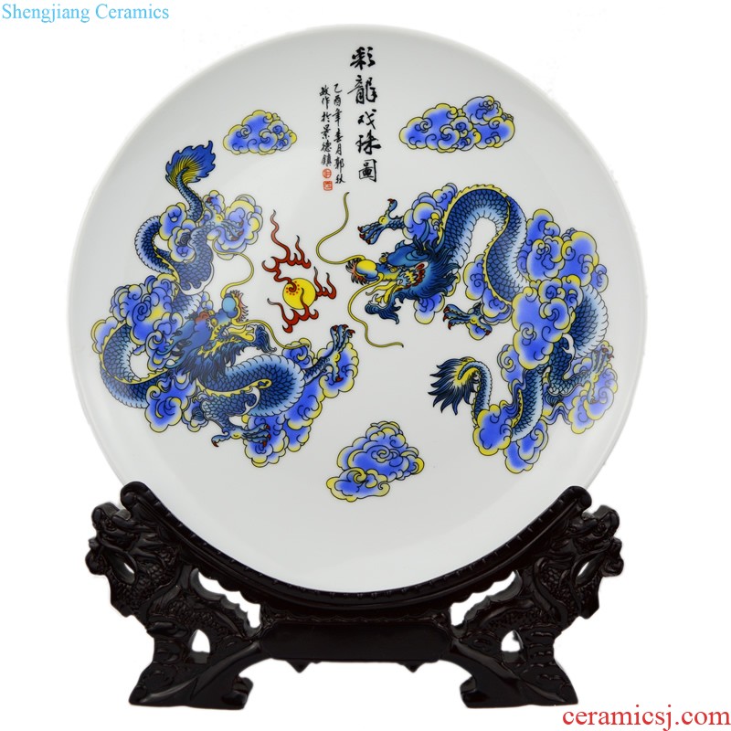 Jingdezhen ceramics Antique Chinese blue and white porcelain vase sitting room home flower arranging rich ancient frame handicraft furnishing articles