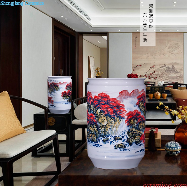 Jingdezhen ceramics hand-painted riches and honour figure of large vase fgt0 household decorates sitting room place Chinese style home outfit