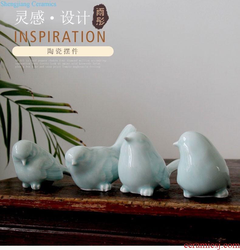 Rain tong home | jingdezhen creative shadow celadon handmade porcelain live sheep household adornment ornament porcelain decoration space