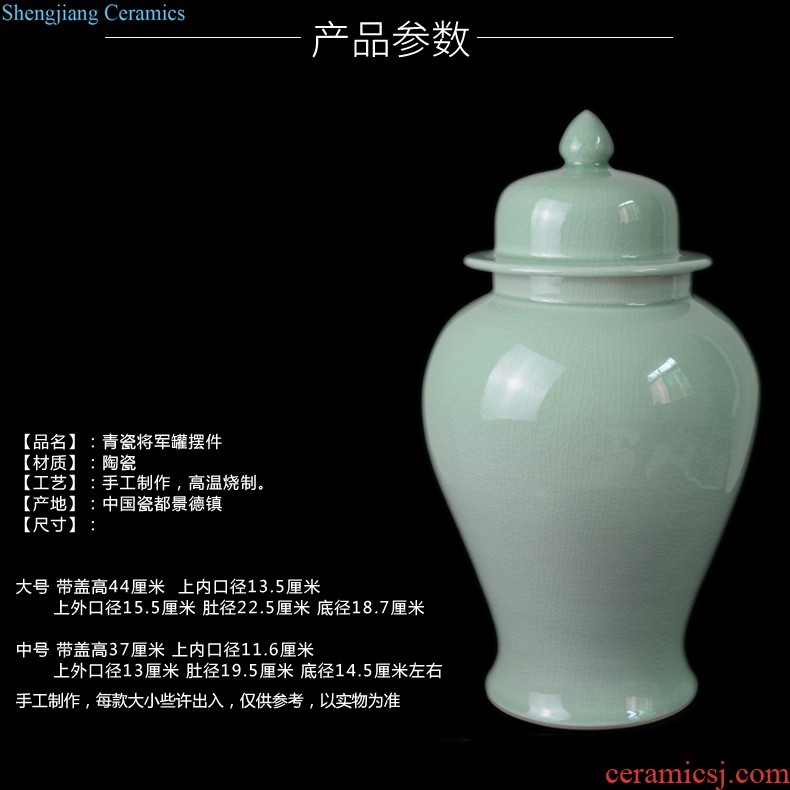 Jingdezhen ceramic pot Chinese hand-painted lotus sitting room between example creative household soft adornment handicraft furnishing articles