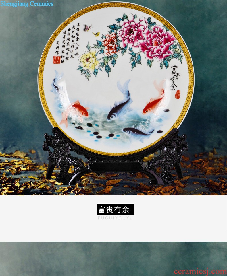 Jingdezhen ceramic powder enamel hand-painted landing big vase full sitting room adornment is placed and calligraphy calligraphy and painting cylinder cylinder