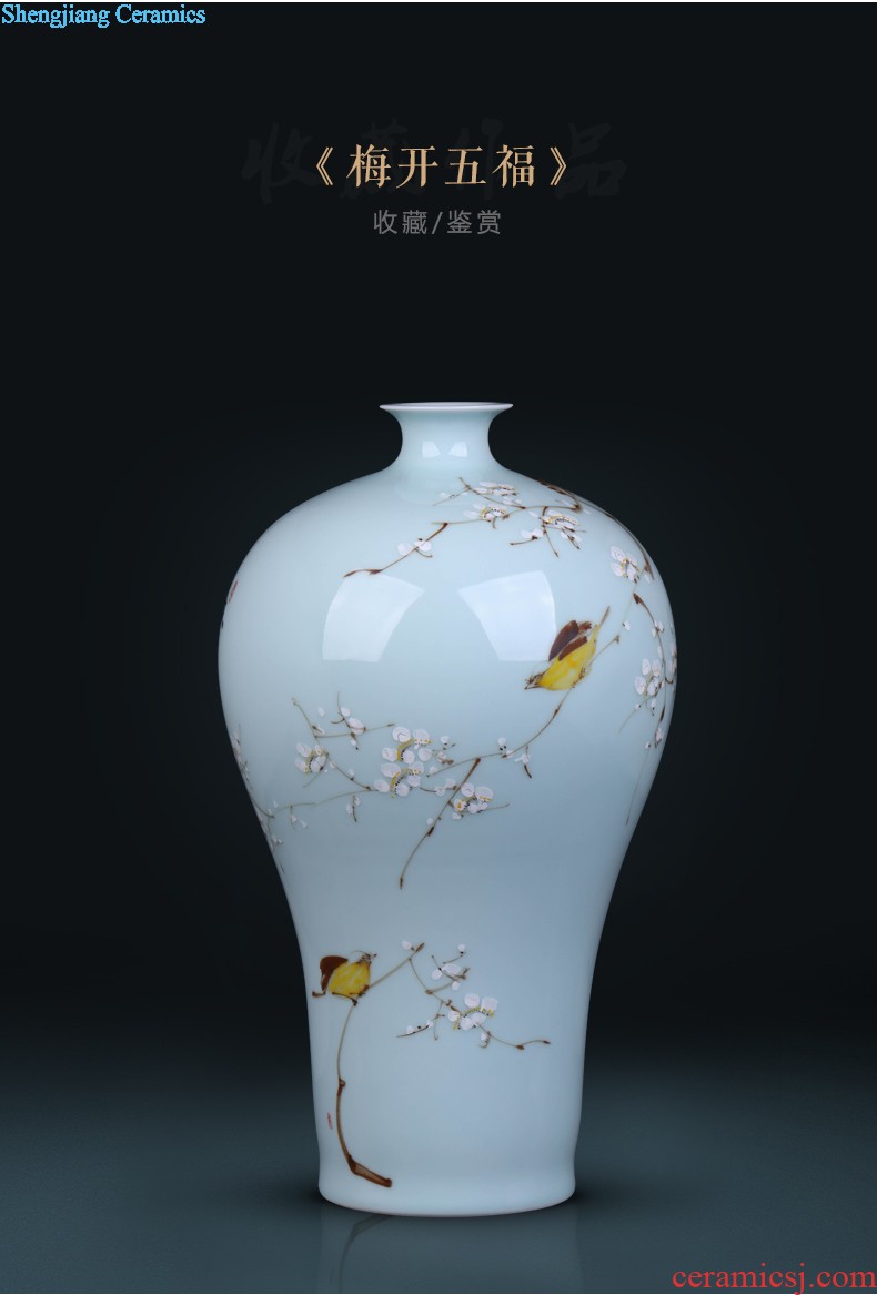Jingdezhen ceramics hand-painted floret bottle water raise lucky bamboo flower arrangement of blue and white porcelain decorative furnishing articles creative arts and crafts