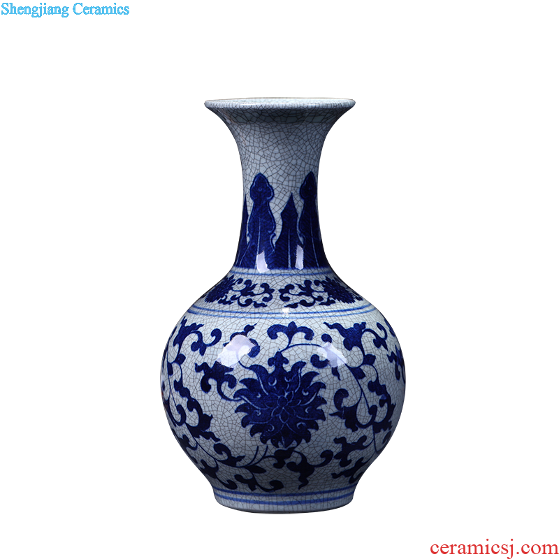 Jingdezhen ceramics vase lrene hand-painted glaze peony under large new Chinese style household sitting room porch place