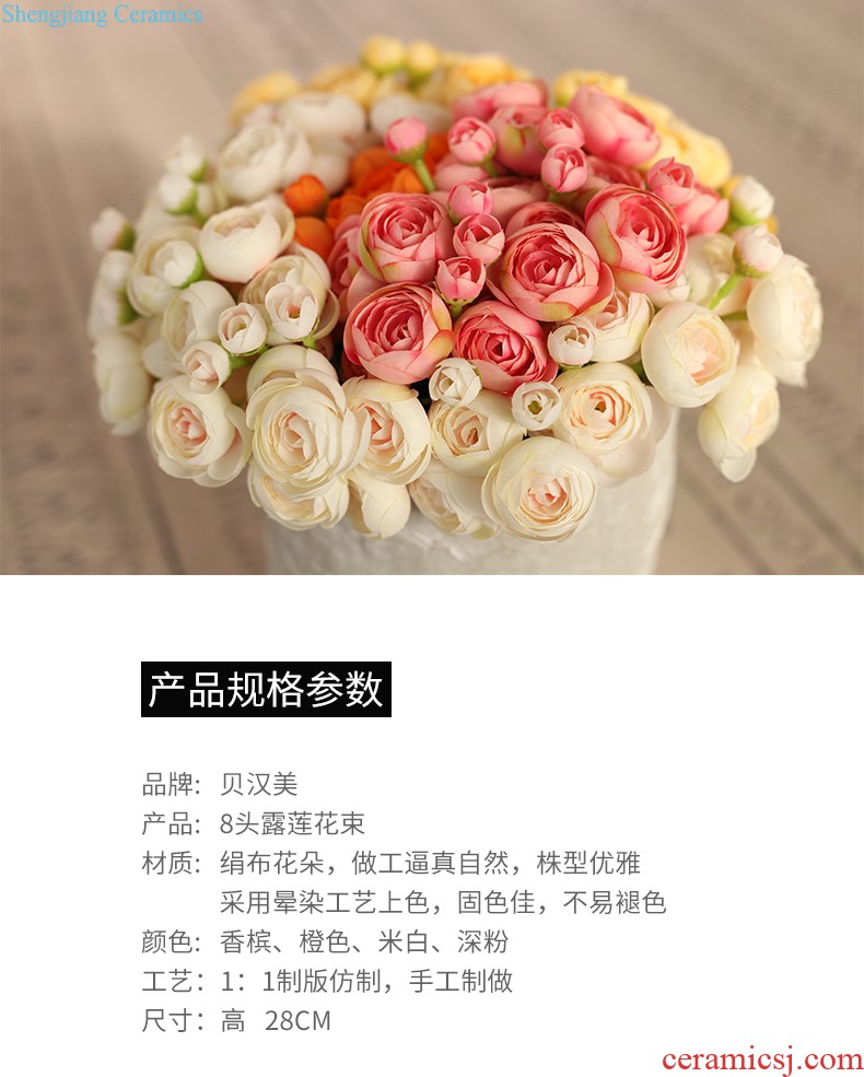 Mr Han mei Europe type restoring ancient ways ceramic vases, flower implement furnishing articles creative fashion mesa bottled L247 roses