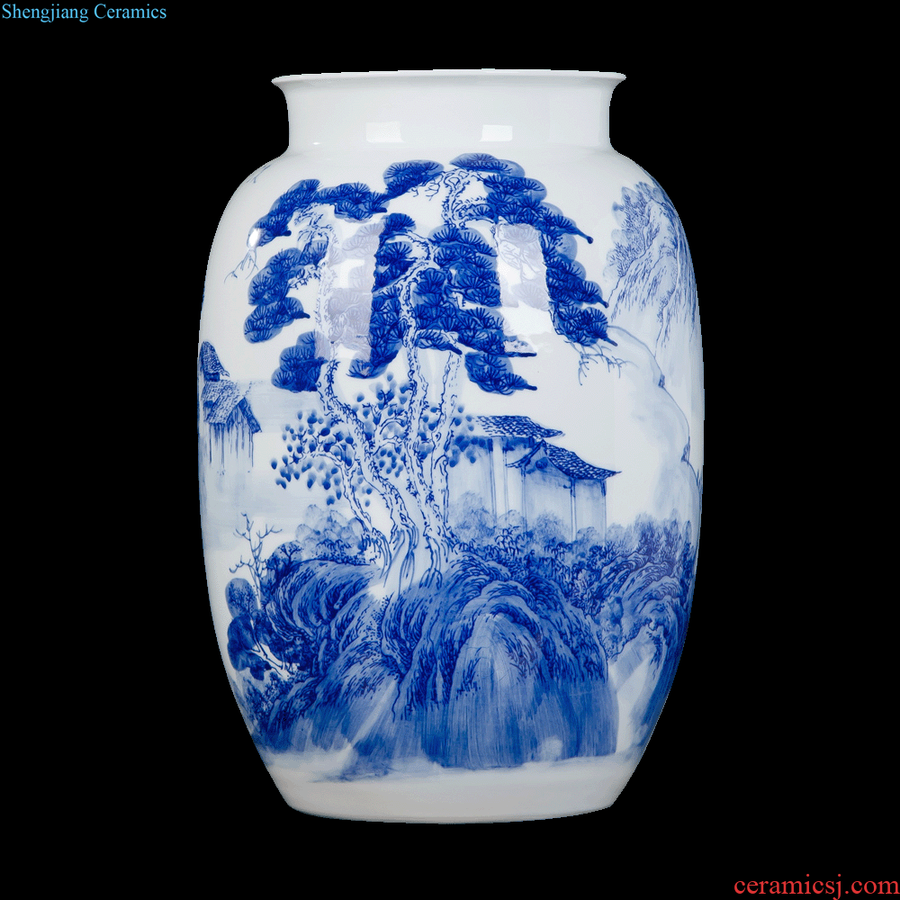 Jingdezhen porcelain of large vases, ceramic furnishing articles hand-painted new Chinese flower arranging large sitting room adornment ornament