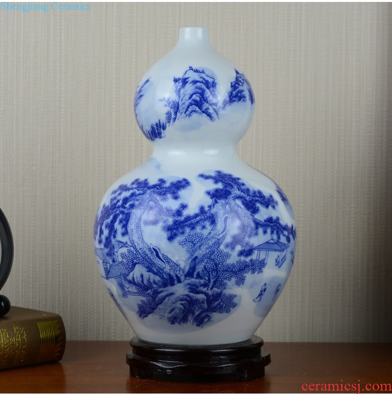 Jingdezhen ceramics vases, contemporary and contracted white paper down the small pure and fresh and small living room table furnishing articles ornaments