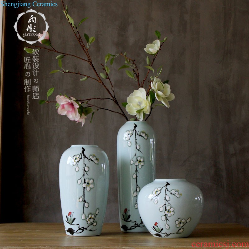 The wind restoring ancient ways beauty picturesque ceramic vases, ceramic furnishing articles Household act the role ofing is tasted furnishing articles ceramic vases, soft adornment