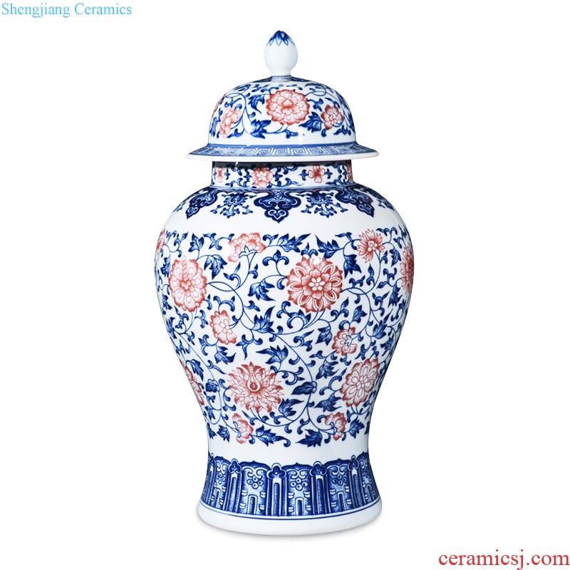 Jingdezhen blue and white f-fook gourd vases home sitting room hand antique ceramics craft ornaments furnishing articles