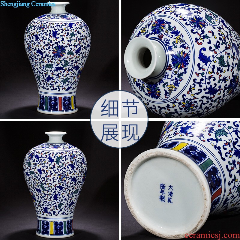 Jingdezhen ceramics famous hand-painted vases furnishing articles furnishing articles sabingga sukdun dergici jimbi Chinese style porch ark sitting room adornment