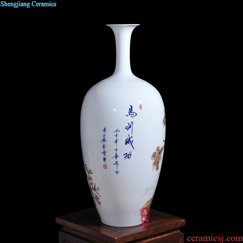 Jingdezhen ceramics vases, antique blue and white porcelain painting of flowers and general storage tank household craft ornaments furnishing articles