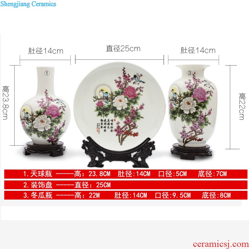 Jingdezhen ceramic vase furnishing articles sitting room flower arranging antique porcelain kiln little Chinese style household decorations arts and crafts